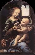 LEONARDO da Vinci The madonna with the Children oil on canvas